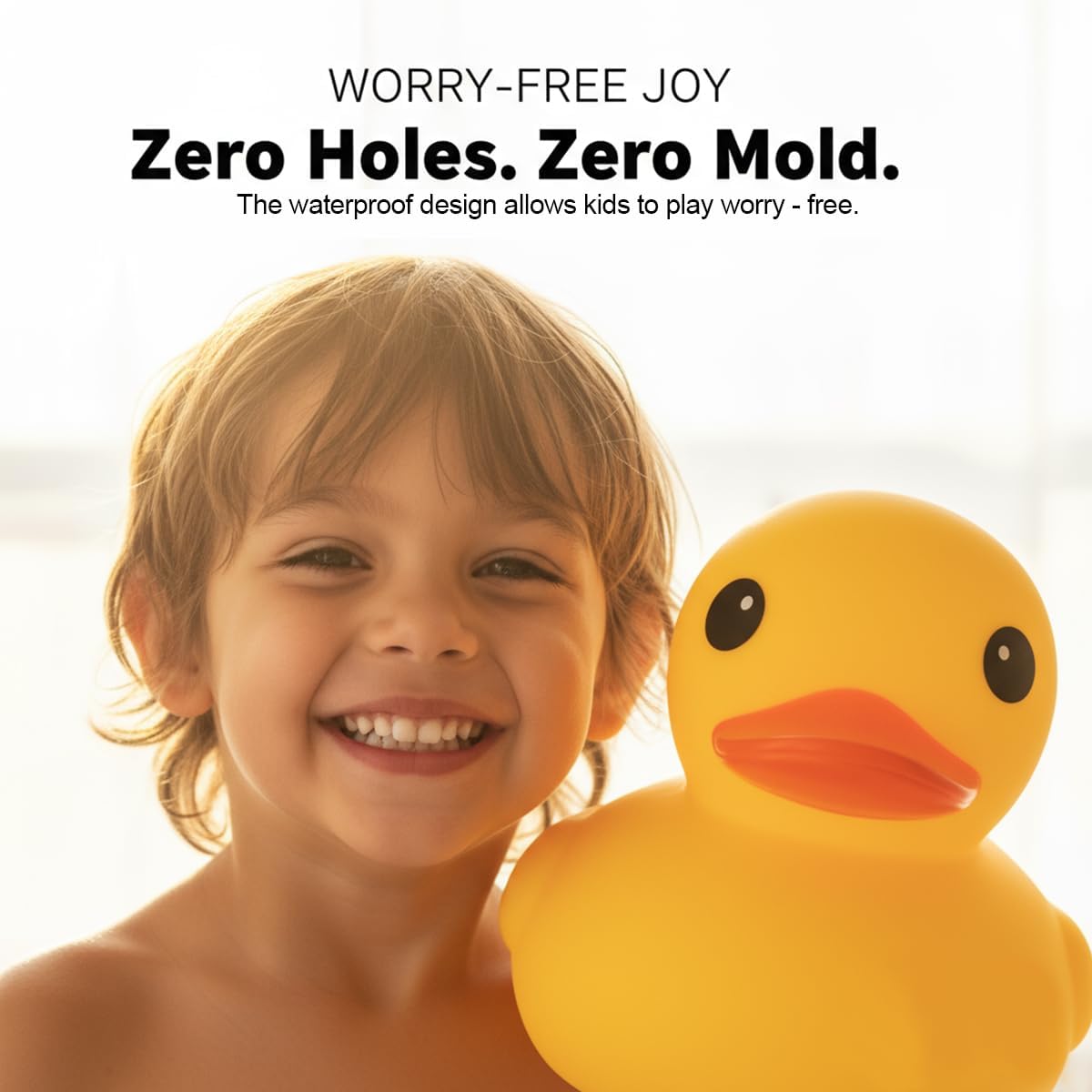 3 Inch 20 Pcs Kalafona Rubber Bathtub Duck/Duckie Waterproof No 'Bebe' No Hole Funny Bath Swimming Pool Toy Without Hole for Kids Birthday Party Favor Home Decor