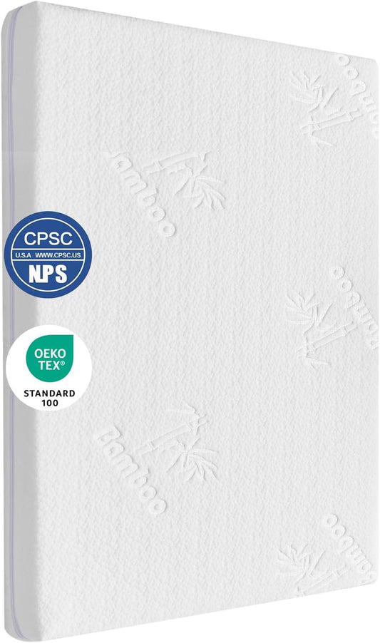 33x19 Bassinet Mattress for Cowiewie: 2" Thick Dual Sided Gel Memory Foam Bassinet Mattress for Angelbliss 3 In1/Babybond/Cowiewie/Jimglobassinet/Harppa - Exact Fit Bedside Bassinet