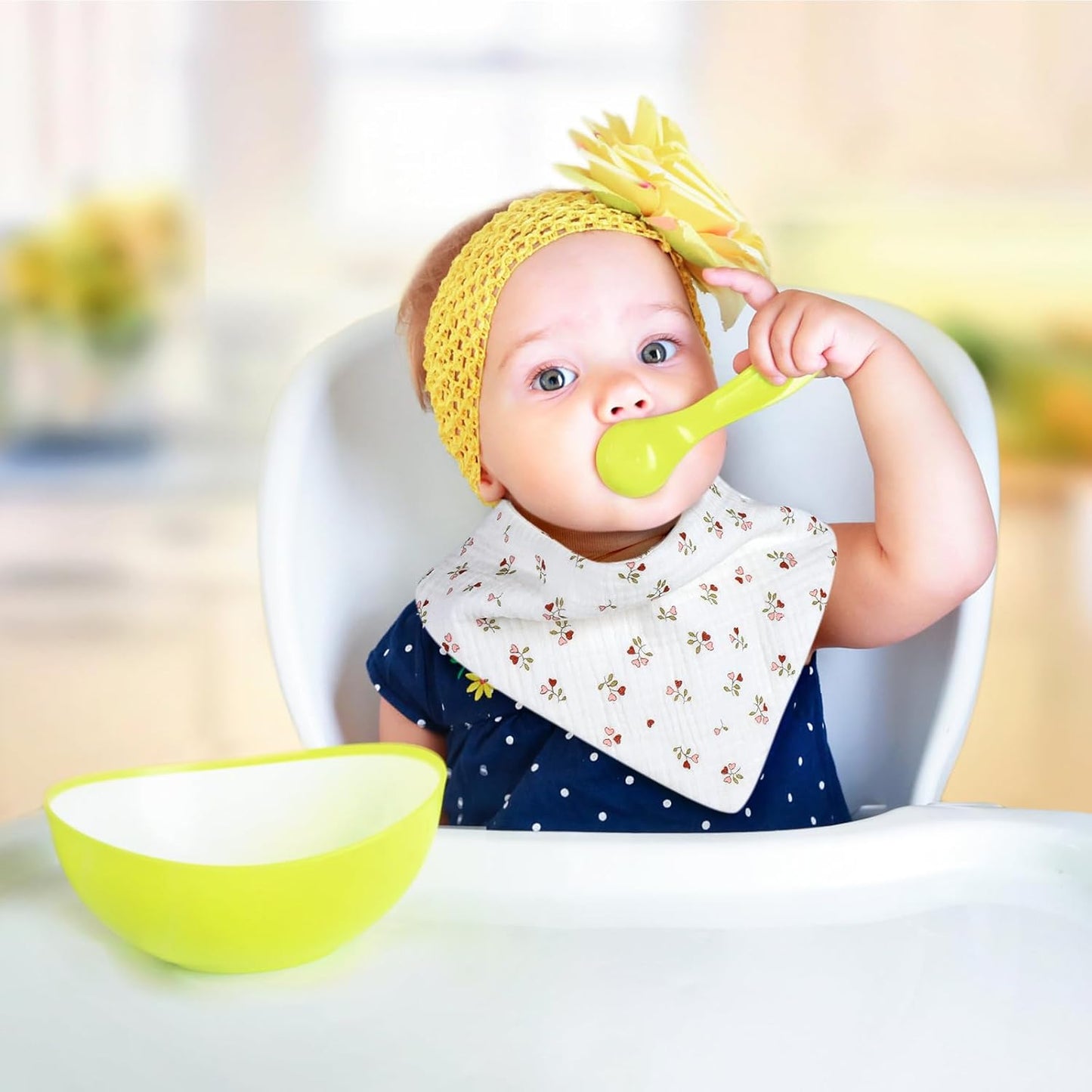 Accmor Muslin Baby Drool Bibs 6 Pack Baby Bandana Drool Bibs Soft Cotton Baby Bandana Bibs for Teething Drooling