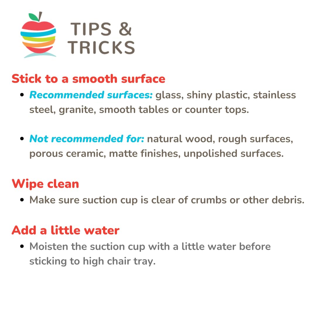 Suction Cup High Chair Toys Holder | 3 Toy Tethers Keep Toys from Falling | Holds Teethers, Snack Cups | for Babies 6-12 Months | Perfect for Travel and Restaurant