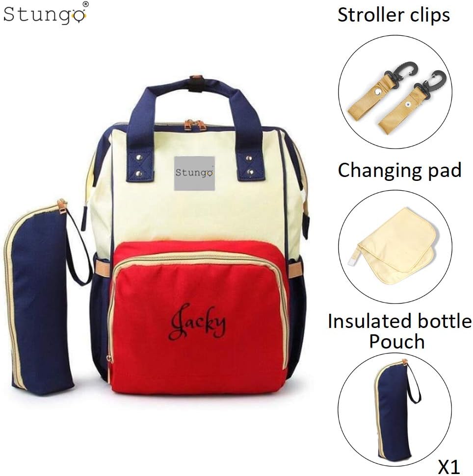 PERSONALIZED Large Diaper Bag Knapsack Custom Diaper bag Monogram Backpack