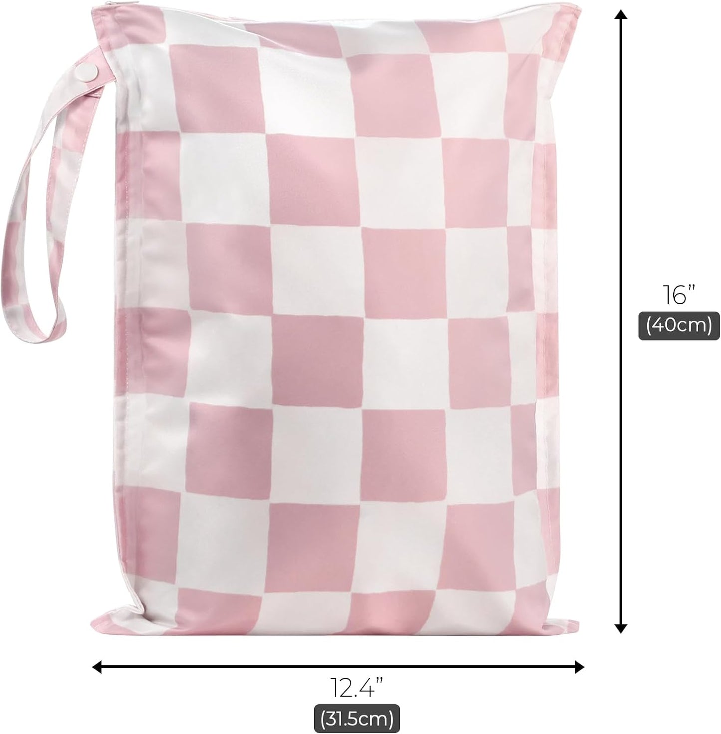 Wet Dry Bags Water Resistant - 2 Pack Reusable Waterproof Wet Dry Bag for Swimsuits & Baby Clothes - Leakproof Storage Pouch Bag for Travel & Baby Diaper - Travel Laundry Daycare Bags
