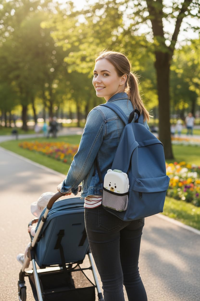 Travel Baby Bottle Cleaning Kit, Including Pacifier Cleaner and Straw Brush, Detachable Head for Easy Cleaning, Baby Travel Essential