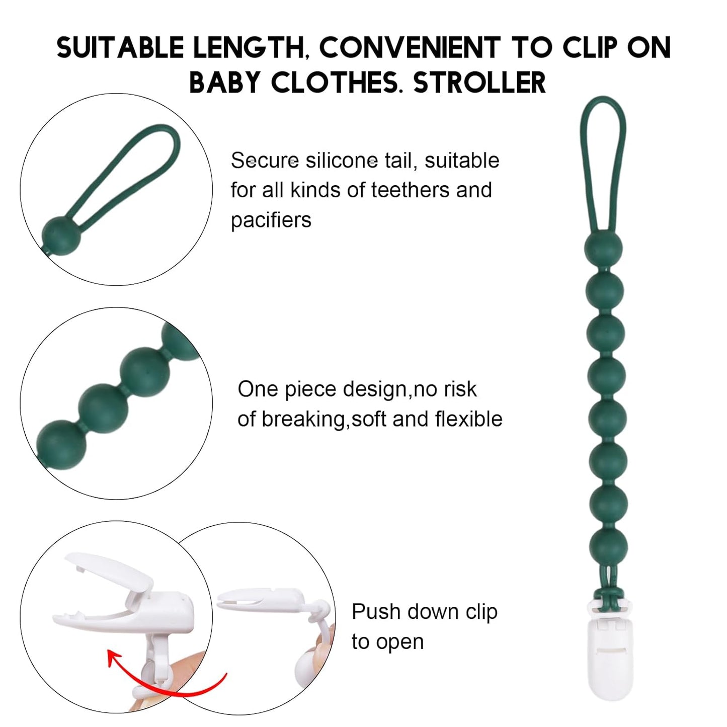 Baby Food Grade Silicone Carrier Vehicle Teether Toy with Pacifier Clip Holder,Teething Toys Gift Set for 3 Months+ Boys and Girls,Freezer Safe,BPA Free.(Garbage Truck)