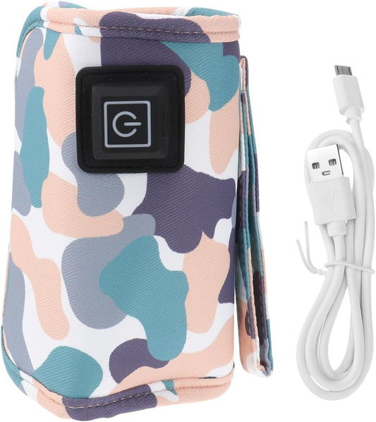 Toyvian 1Pcs USB Baby Bottle Warmer 3 Gears Temperature Adjustable Bottle Warmer, Insulated Milk Bottle Bag Portable Breastmilk Warmer Bag