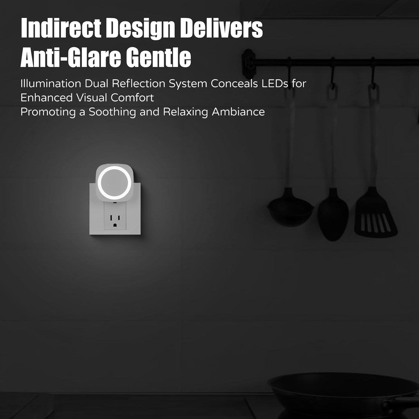 White Night Lights Plug in to Wall,4 Packs Dimmable Night Light with Auto Dusk to Dawn Sensor,Soft Glow Night Light for Bathroom, Bedroom,Hallway, Stairs, Kitchen,White