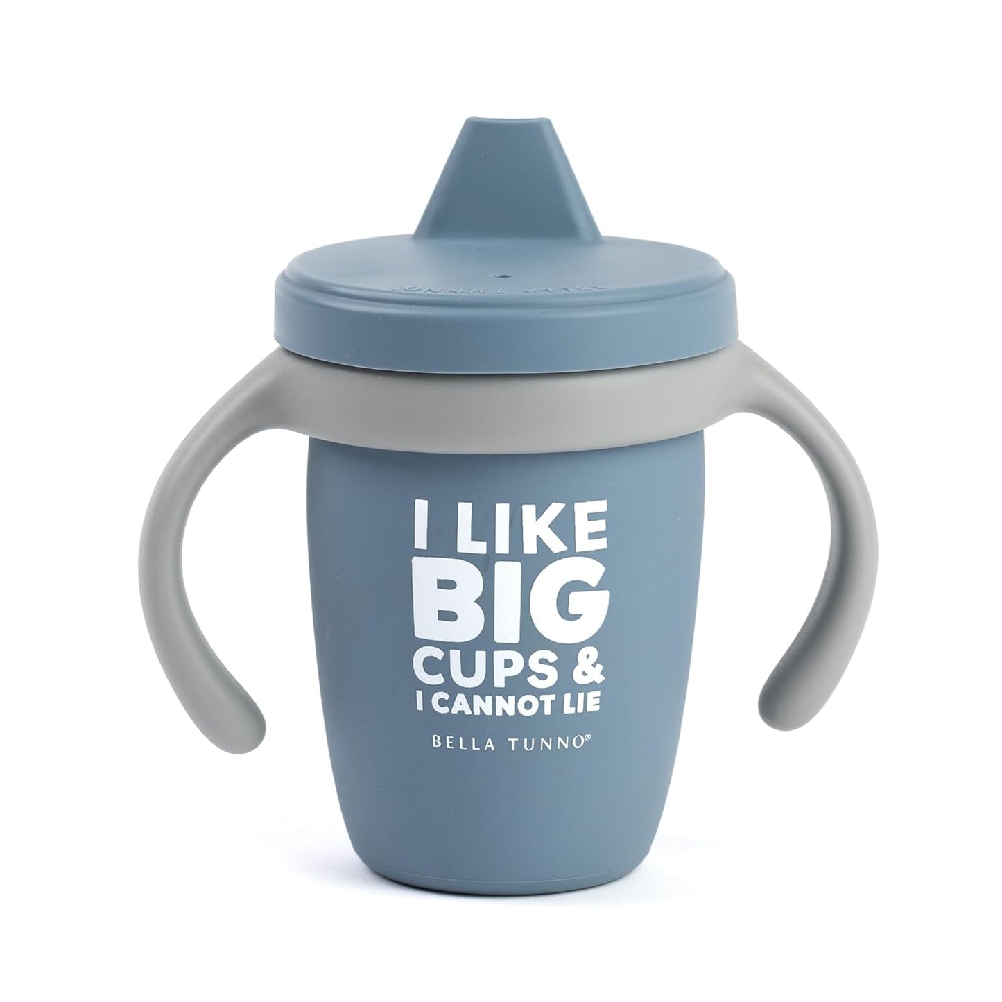Bella Tunno Sippy Cup, Silicone Training Cup with Transition Handles for Infants, Toddlers & Kids, Babies 6-12 Months & Toddlers 1-3 Years, Boys & Girls, I Like Big Cups, 8 oz