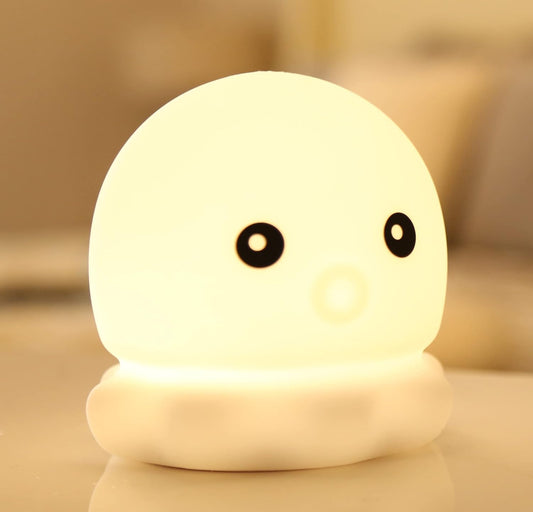 Cute Kids Night Light Night Lamp Night Lights for Kids Bedroom Toddler Baby Portable Silicone Battery Led Nightlight Nursery(Cute Octopus)