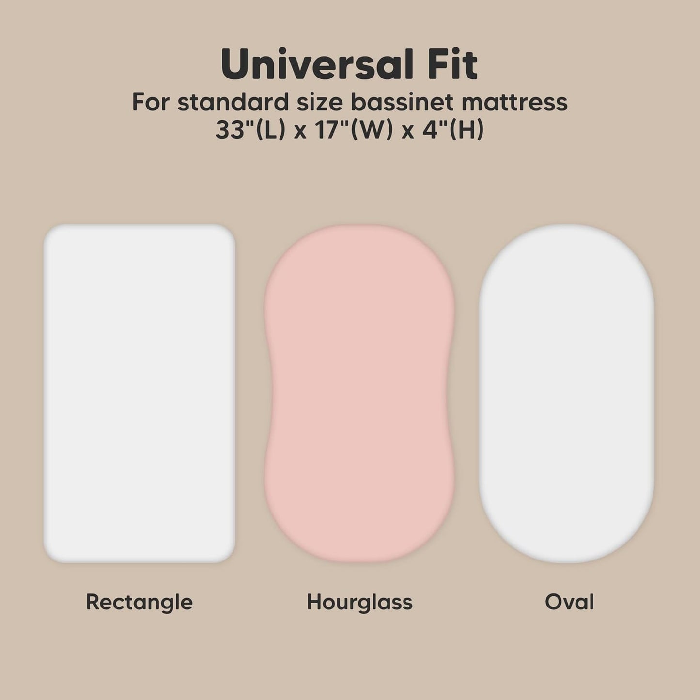 2-Pack Organic Bassinet Sheets for Girls, Boys - 100% Cotton Bassinet Mattress Sheets Compatible with Halo Bassinest Swivel Sleeper, Graco, Baby Delight, Chicco, Unisex Fitted Bassinet Sheets (Rose)