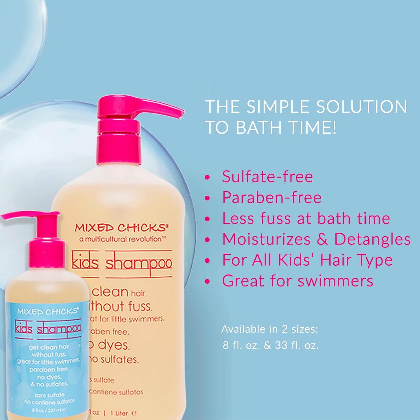 Mixed Chicks Gentle Kids Shampoo – Gentle & Sulfate-free, 8 fl.oz