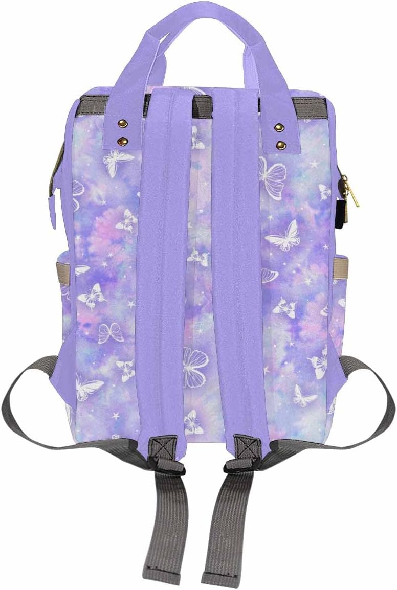 D-Story Customized Backpack Customized Diaper Bags For Baby Diaper Backpack With Name Text Personalized Name Bag Diaper Bag Personalized, Rainbow Butterflies