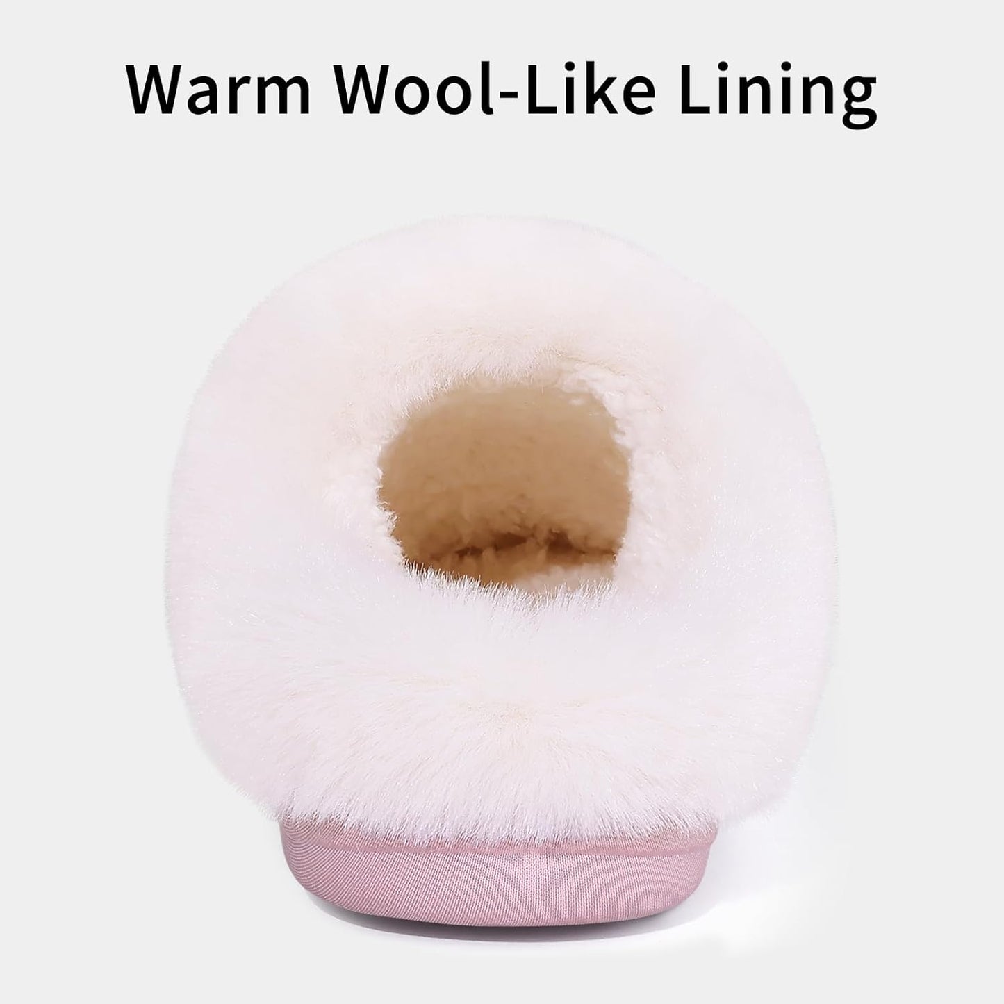 Evshine Warm Knit House Slippers for Women Comfy Wool-Like Lined Chenille Slippers with Memory Foam and Indoor Outdoor Soles