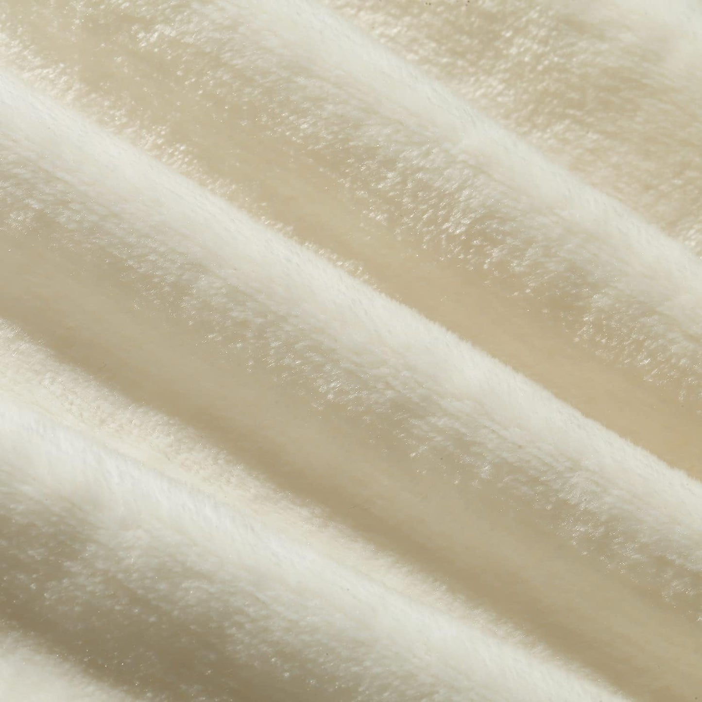 CREVENT 30''X40'' Light Cozy Plush Fluffy Warm Fleece Receiving Baby Blanket for Infant Toddler Crib Cot Stroller, Baby Birthday Ivory Fox