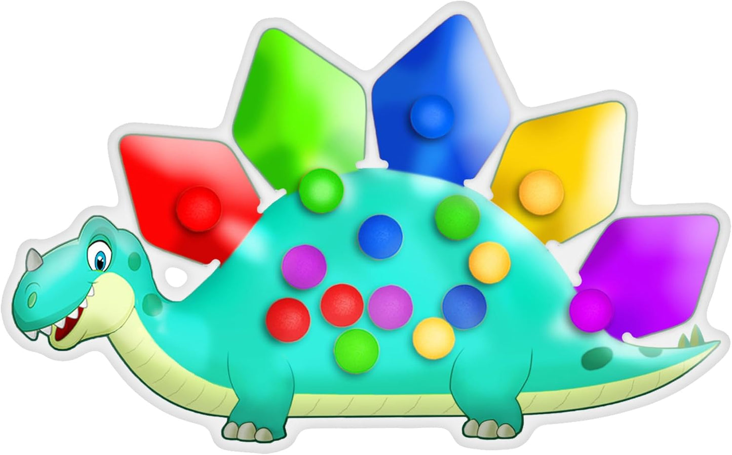 Christmas Stocking Stuffer Gift for Toddler Grandkid Dinosaur Color Sorting Sensory Toy Fine Motor Game Roadtrip Travel Essential Autism Dementia Fidget Preschool Classroom Activities for Kid Aged 3-5