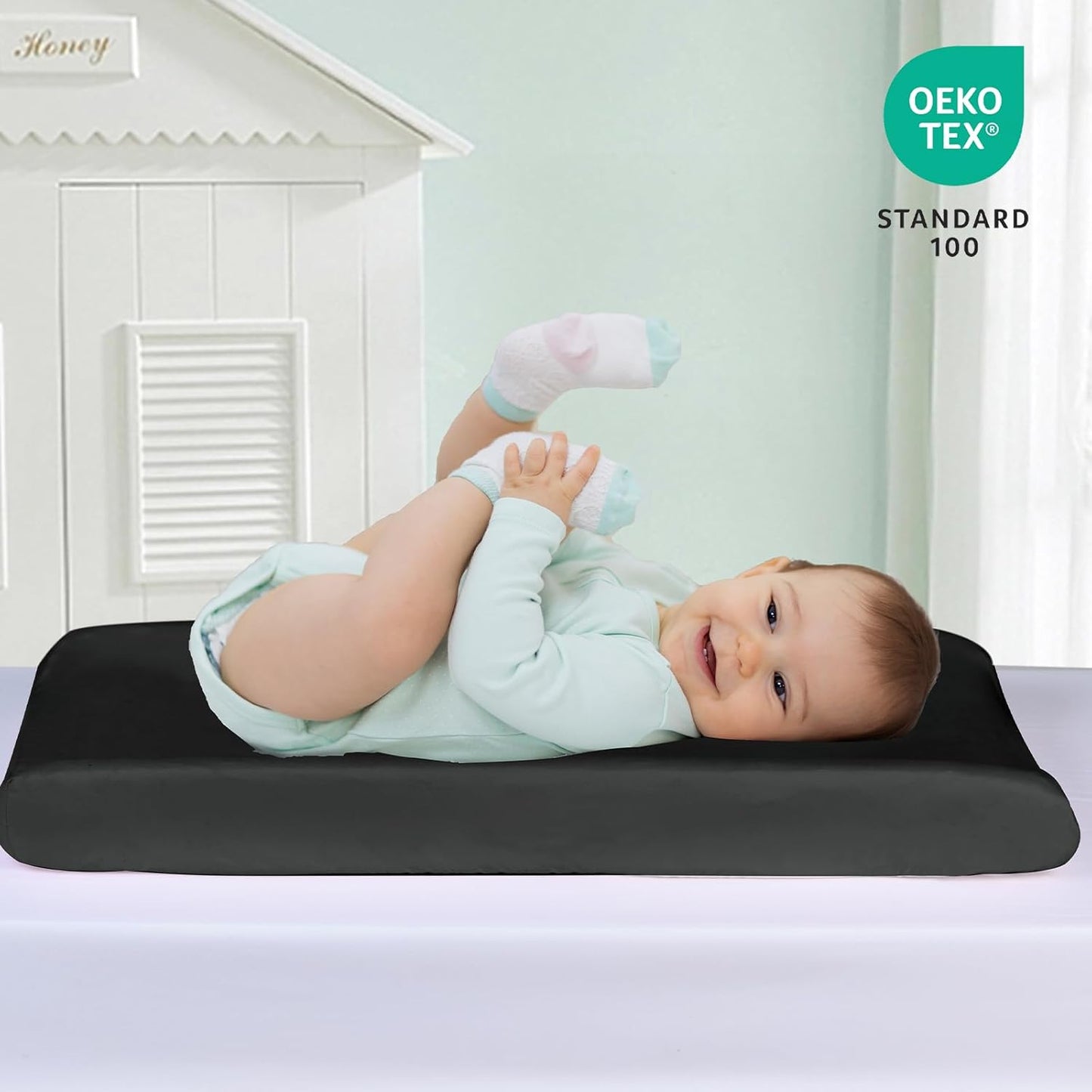 david's Kids 3 Pack Changing Pad Cover Set, Ultra Soft Breathable Cozy Microfiber Diaper Change Table Sheets for Baby Girls, Fit Most Changing Pads, Black