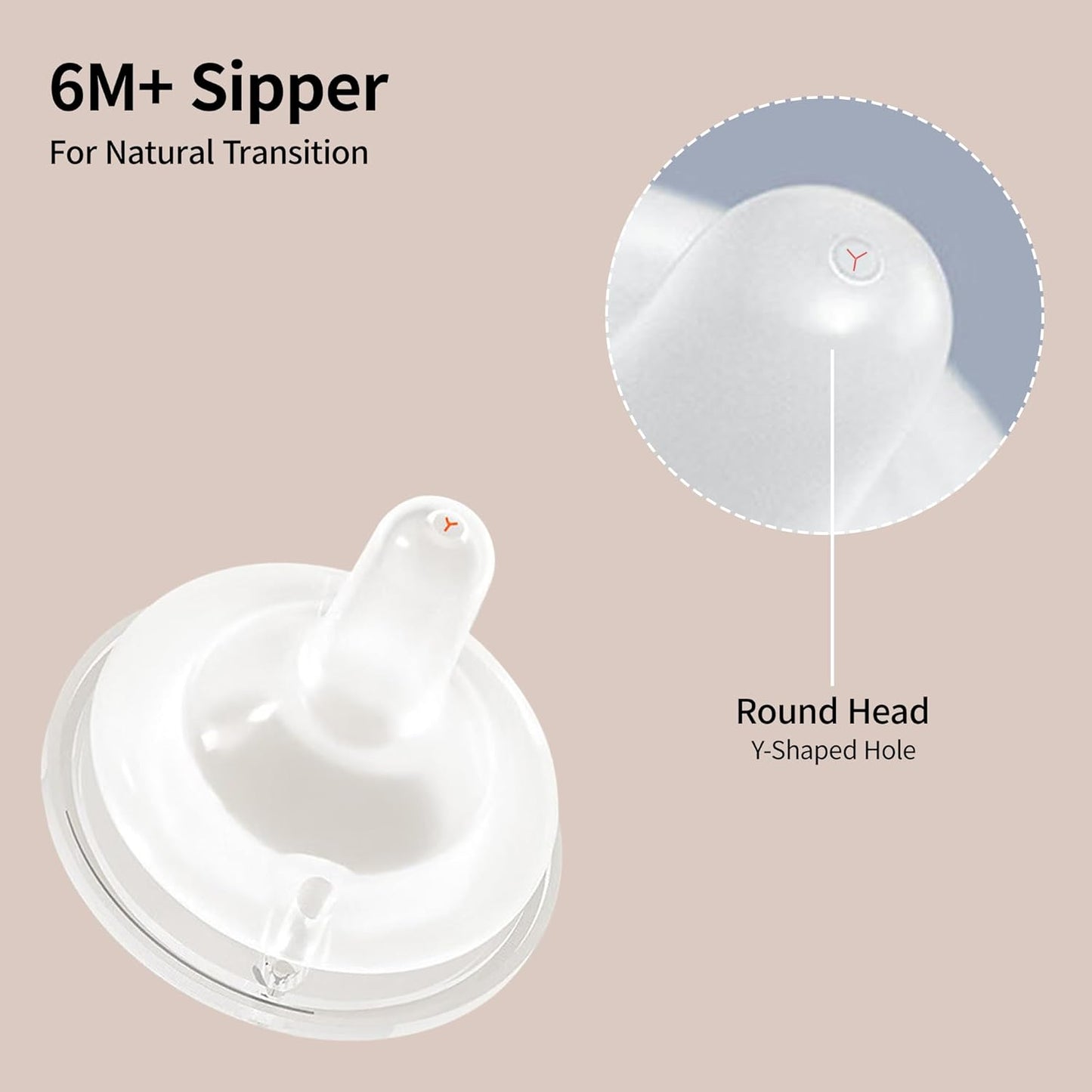 Pigeon Natural Weaning Silicone Sipper Conversion Kit - Smooth Toddler Transition Set | Includes Soft Sipper, Weighted Straws, and Cleaning Brushes | Ideal for Ages 6 Months+