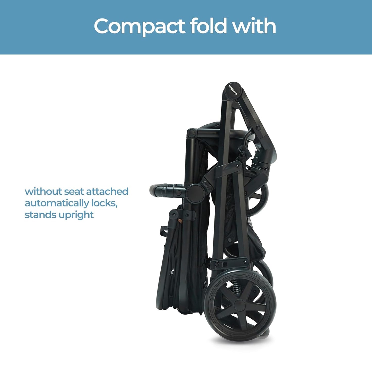 Mompush Baby Stroller, Convertible 2-in-1 with Bassinet Option, Infant Car Seat Compatible, Includes Adapter - Sturdy Full-Size Infant Stroller for Family Adventures