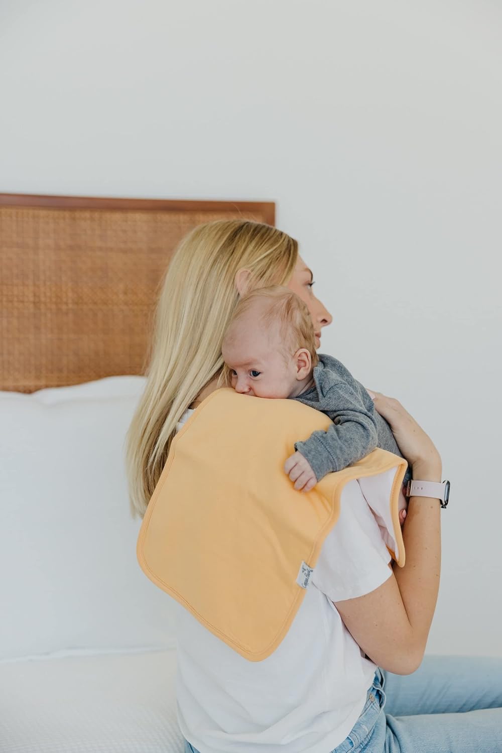Copper Pearl Premium Baby Burp Cloths - 3-Pack Large Cotton Burp Cloths, Extra Soft Spit Up Rags with 3 Absorbent Layers, Perfect for Baby Boy and Baby Girl Gifts (21" x 10" Size, Bennie Set)