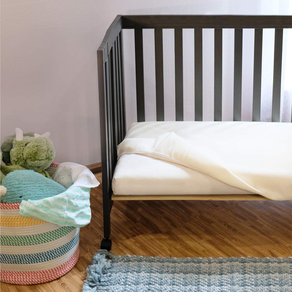 Naturepedic Organic Crib Mattress Cover - Waterproof, Skin-Friendly, Breathable & Absorbent Protector - Removable Pad for Baby and Toddler Bed - Standard Size