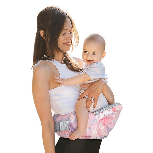 Baby Hip Carrier - Adjustable Waistband & Hip Seat for Newborn-Toddler (Up to 66 Lbs) with Pockets for Parents