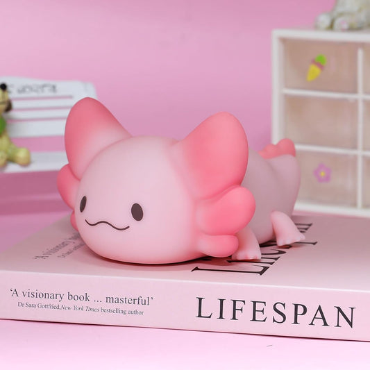 Tremdwoto Axolotl Night Light, 7 Colors Changing Cute Night Light for Kids with Dimmable & Timer,Lovely Rechargeable Novelty Nursery Light,Baby Room Decor,Axolotl Gifts for Girls and Boys