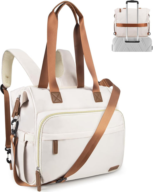 Diaper Bag Backpack, Mommy Travel Diaper Bag Tote with Shoulder Strap, Hospital Bag, Weekender Baby Bag for Mom
