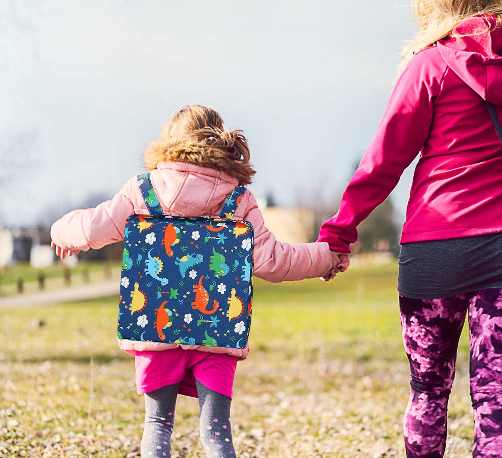 Zicac High Chair Portable Booster Seat Cushion Travel Dining Seat Pad for Toddler Kids Baby Infant Washable Thick Chair Seat Pads (Dark Blue)