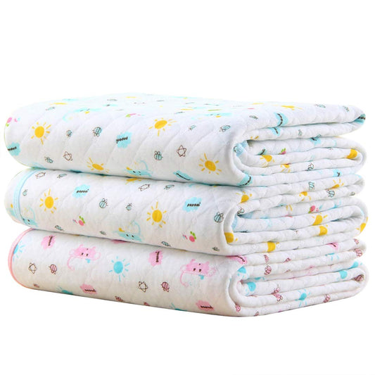 MBJERRY Waterproof Diaper Changing Pads Portable - Breathable Leak Proof Mattress Pad Protector Baby Changing Mat for Toddler, Kids Pack of 3 (S (17.7 x 13.7 Inch))