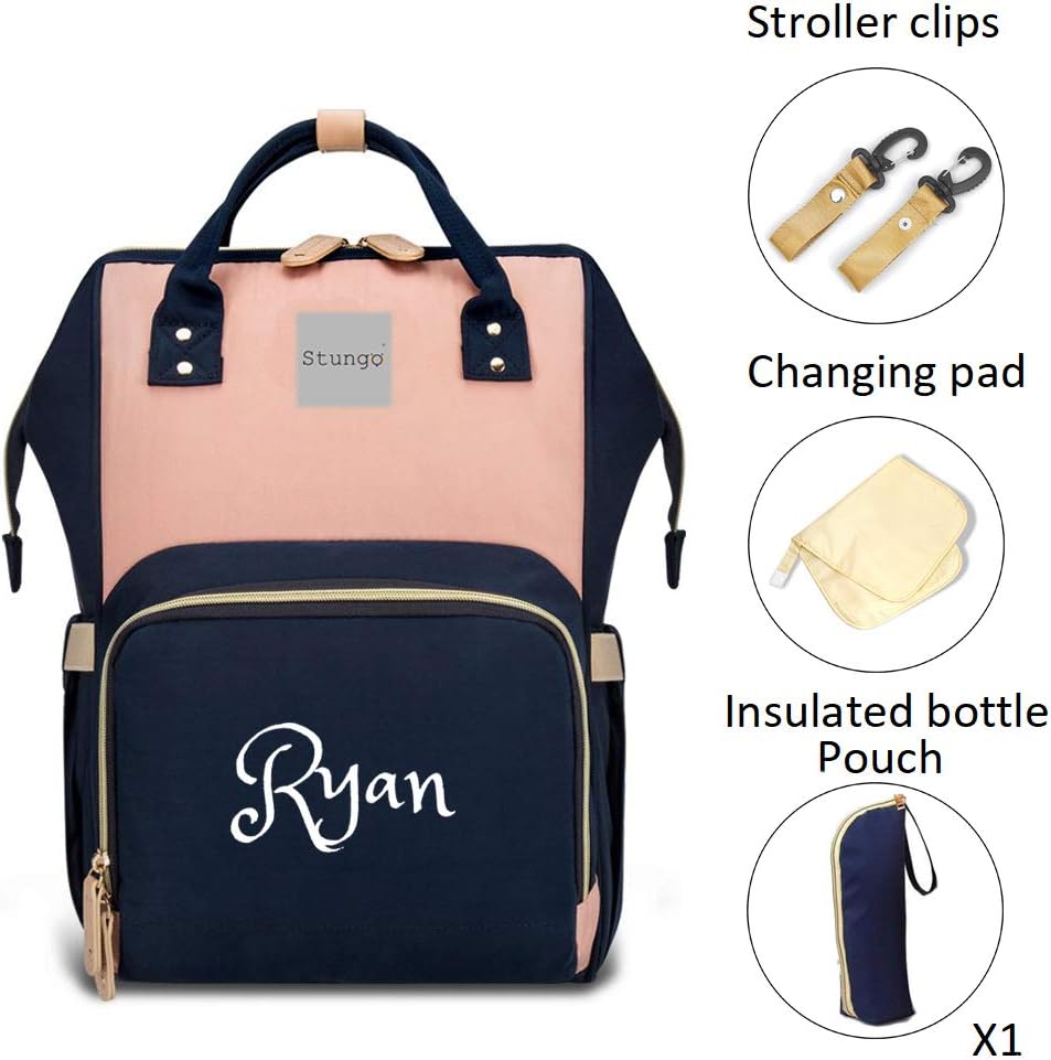 PERSONALIZED Large Diaper Bag Knapsack Custom Diaper bag Monogram Backpack