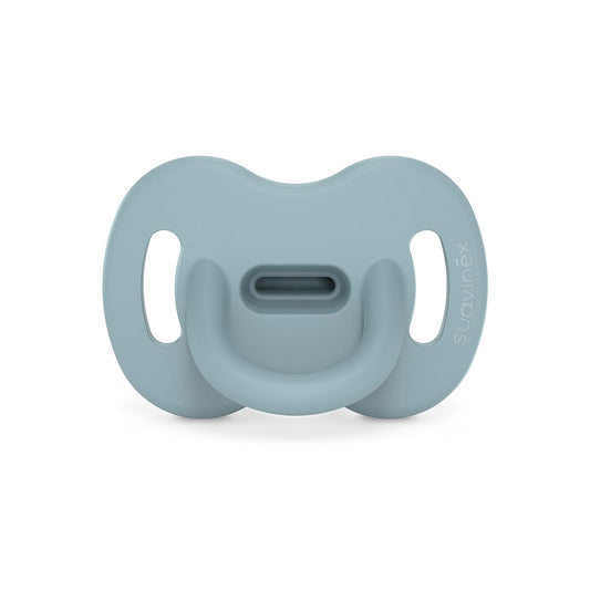 Color Essence SX PRO Silicone Baby Pacifier 1Pk, Made with 100% Soft Silicone, Baby Essentials Perfect for Breastfeeding Babies, Designed in Spain, 6-18 Mths, Immensity Blue