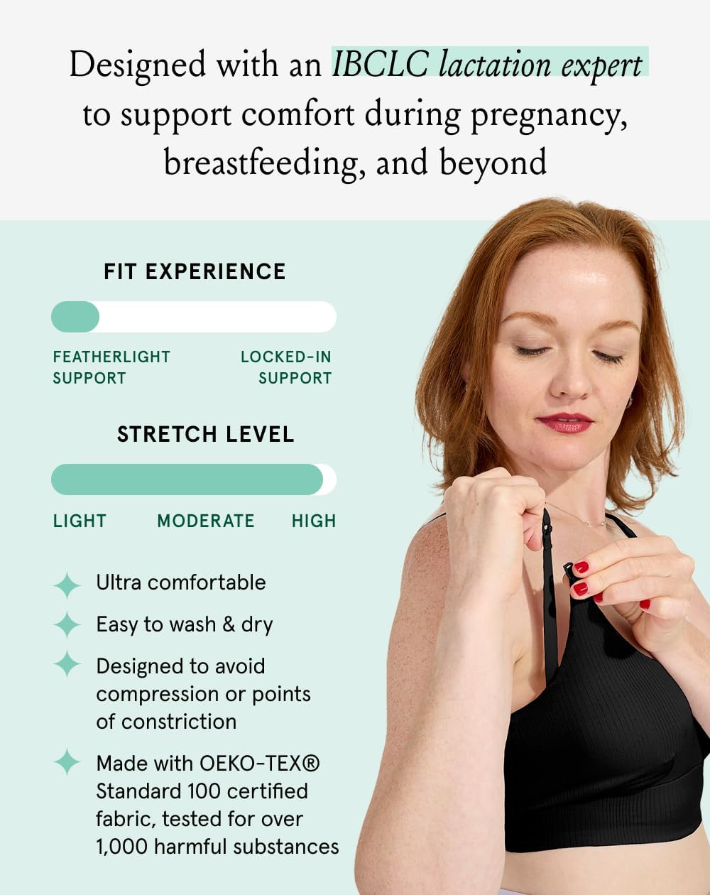 Bodily Everything Bra for Pregnancy, Nursing & Breastfeeding, Soft, Stretchy, Maternity & Sleep Bra with Nursing Access