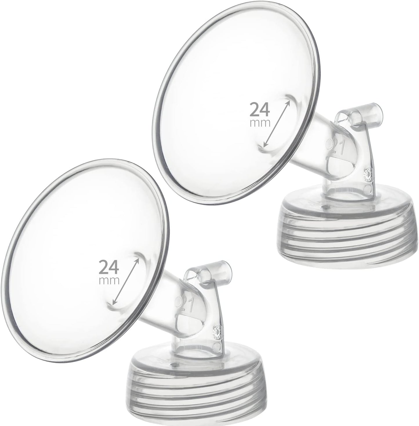 24mm 2 pc Flange Compatible with Spectra S2 S1 9 Plus Ameda MYA Motif Luna Breastpumps Replacement to Pump Parts and Flange. Compatible with Spectra Parts/Accessories