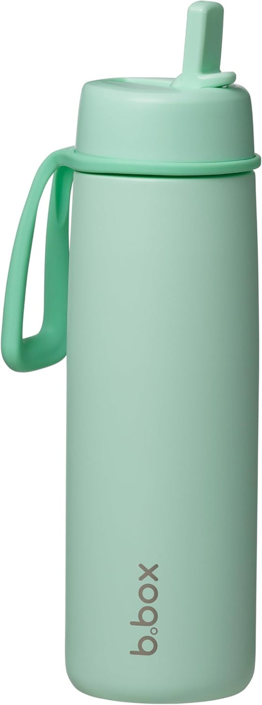 b.box Triple Insulated 23oz Water Bottle w/Stainless Steel Straw. 44 Hours Cold. Leak Proof Tumbler with Lid and Straw for Travel, Gym & School. BPA Free Sports Water Bottles.