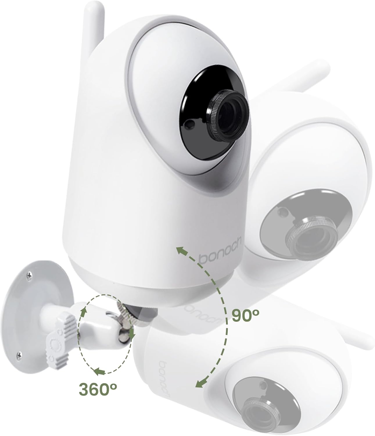 bonoch Adjustable Baby Monitor Wall Mount, Compatible Baby Camera Adjustable Metal Holder Stand (Not for Monitor, Cam Not Include)