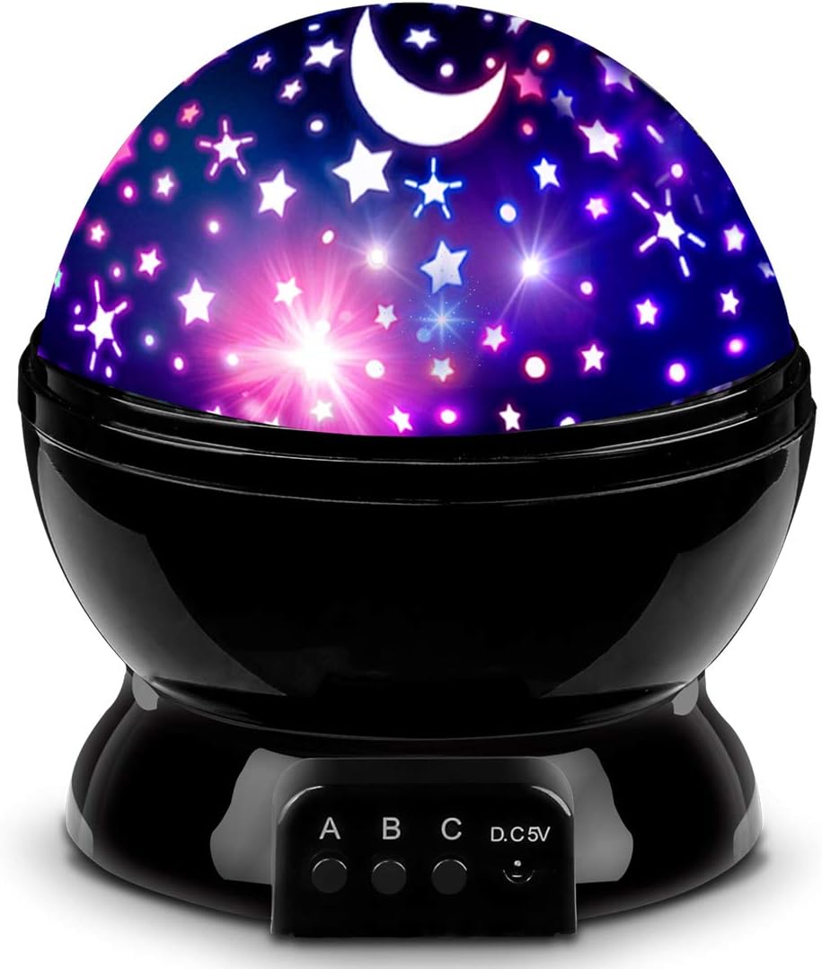 Star Projector Night Lights for Kids, Birthday Gifts for 1-4-6-14 Year Old Girl Boy Kids Bedroom, Glow in The Dark Stars Moon for Child Asleep Peacefully