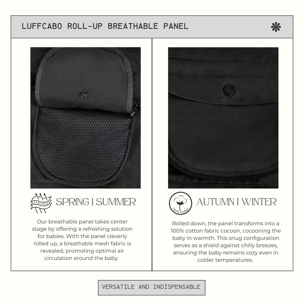 All-Season Ergonomic Baby Carrier, Breathable Baby Carrier Newborn to Toddler (8-33lbs), Toddler Carrier, Infant Carrier with Temperature Control Panel Design (Olive Black)