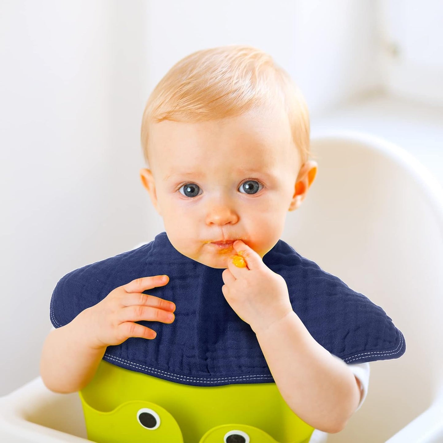 8 Packs Muslin Burp Cloths 6 Layers Unisex Baby Items Absorbent Burp Rags Colorful Muslin Washcloths for Baby Plain Soft Cotton Cloth for Babies Girls Boys, 10 x 20 Inch (Fresh Colors)