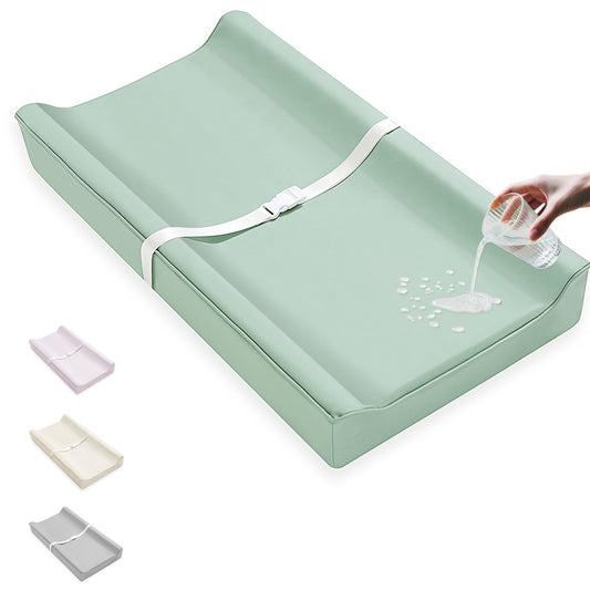 Vegan Leather Baby Changing Pad Covers for Girl, Boy, Waterproof & Wipeable Soft Diaper Changing Mat Cover.Fits Standard Changing Pads with Dimensions of 32" x 16".