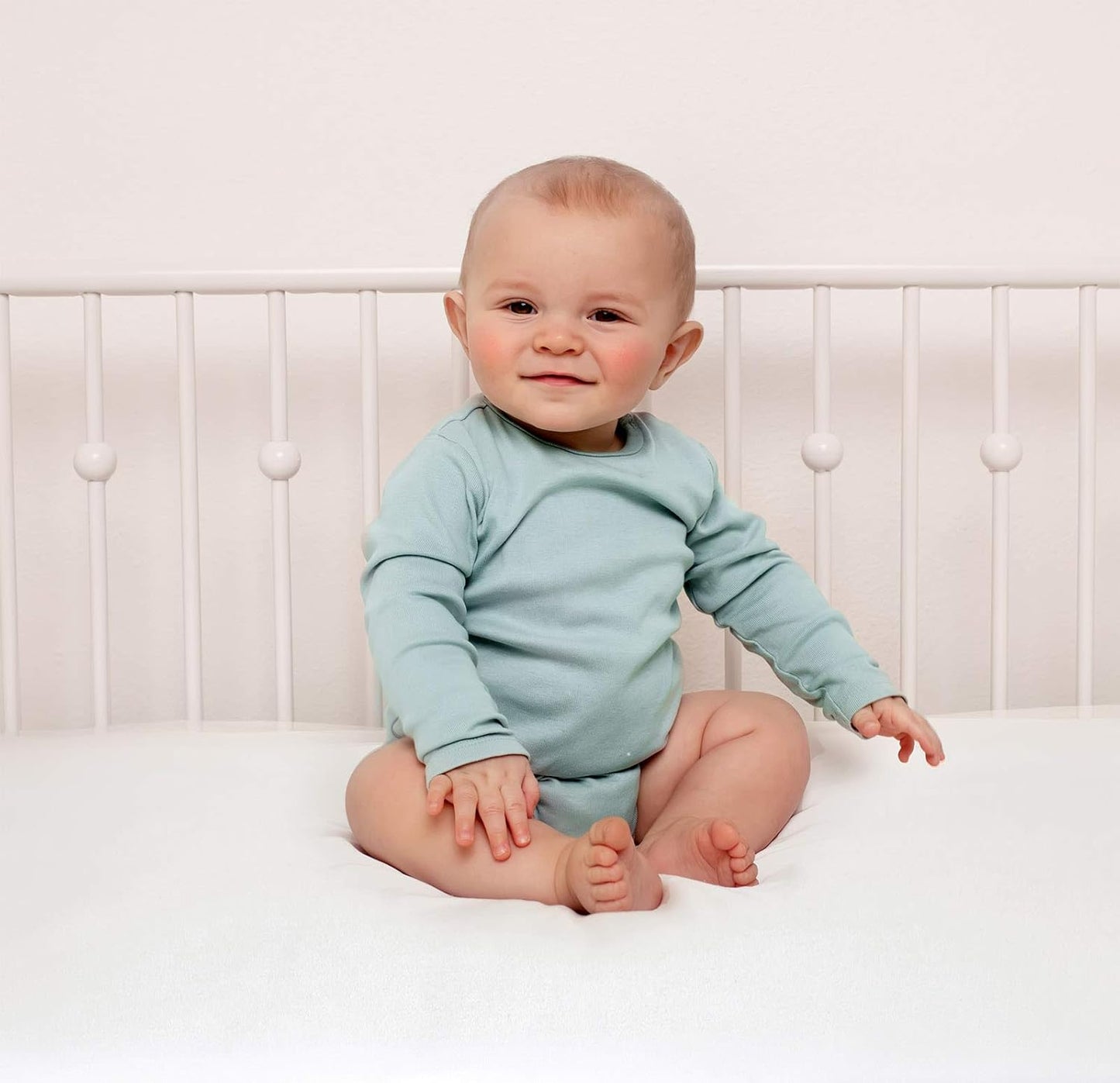 Crib Fitted Sheet by Pure Bamboo, Genuine 100% Organic Viscose Derived from Bamboo, Luxuriously Soft, Ultimate Cooling, Fits Standard Size Crib Mattress (Silver Pearl)