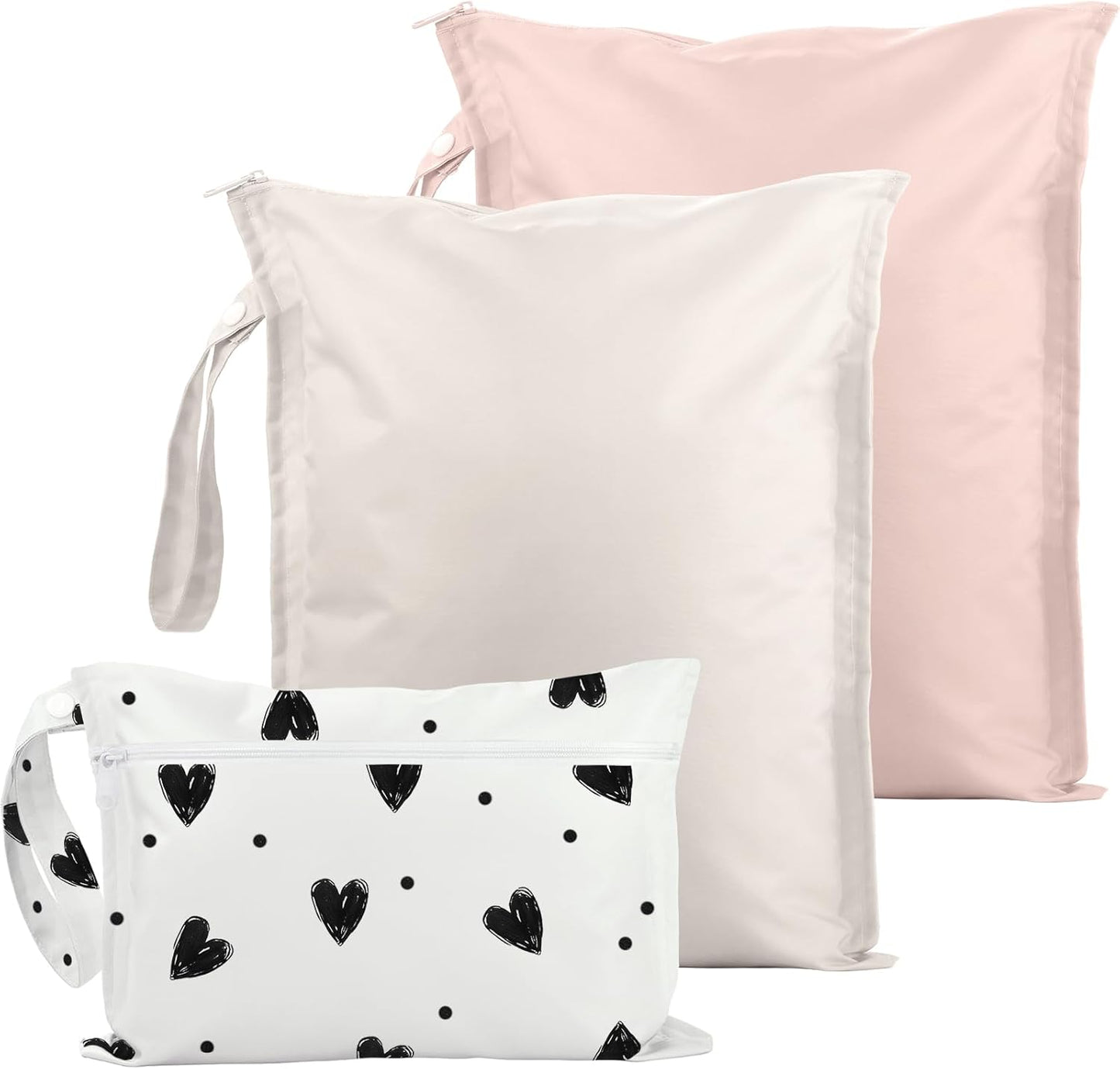 Wet Bag for Swimsuit - 2 Pack Waterproof Wet Dry Bag for Clothes - Baby Diaper Bag - Travel Laundry Daycare Bags - Baby Beach Essentials - Bogg Bag Accessories