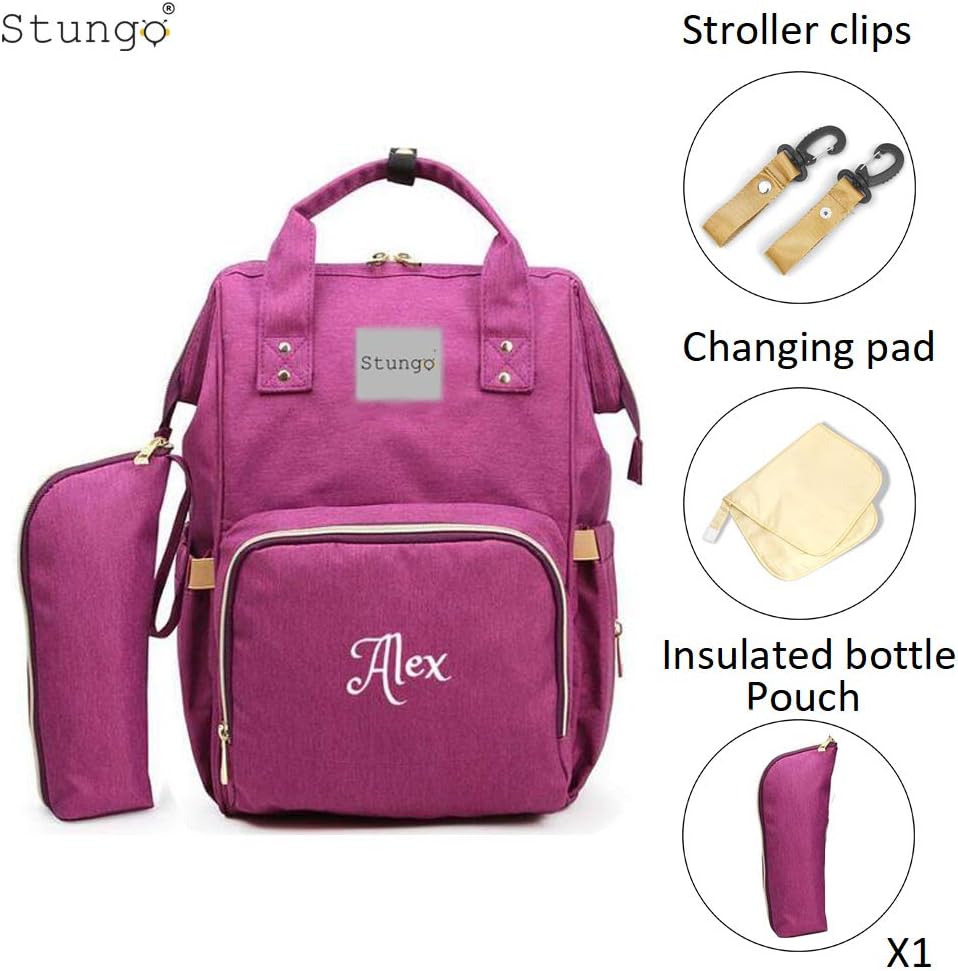 PERSONALIZED Large Diaper Bag Knapsack Custom Diaper bag Monogram Backpack