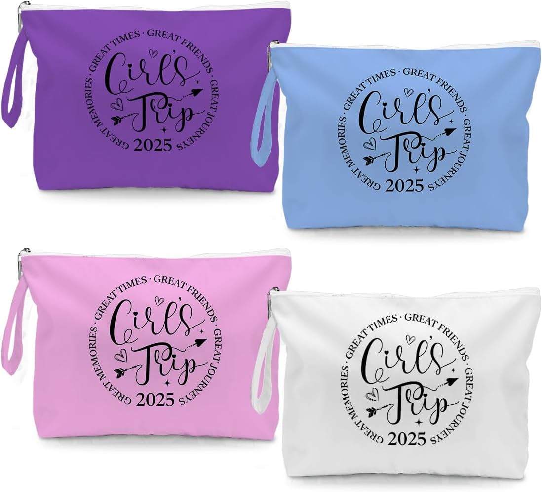 Fokongna 4PCS Girls Trip Gifts Wet Bag Wet Dry Bag Beach Bag Favors for Swimsuit Toiletry Bag Travel Essentials For Women, Beach Travel Gym Wet Dry Bag for Swimsuit Dirty Diaper Bag