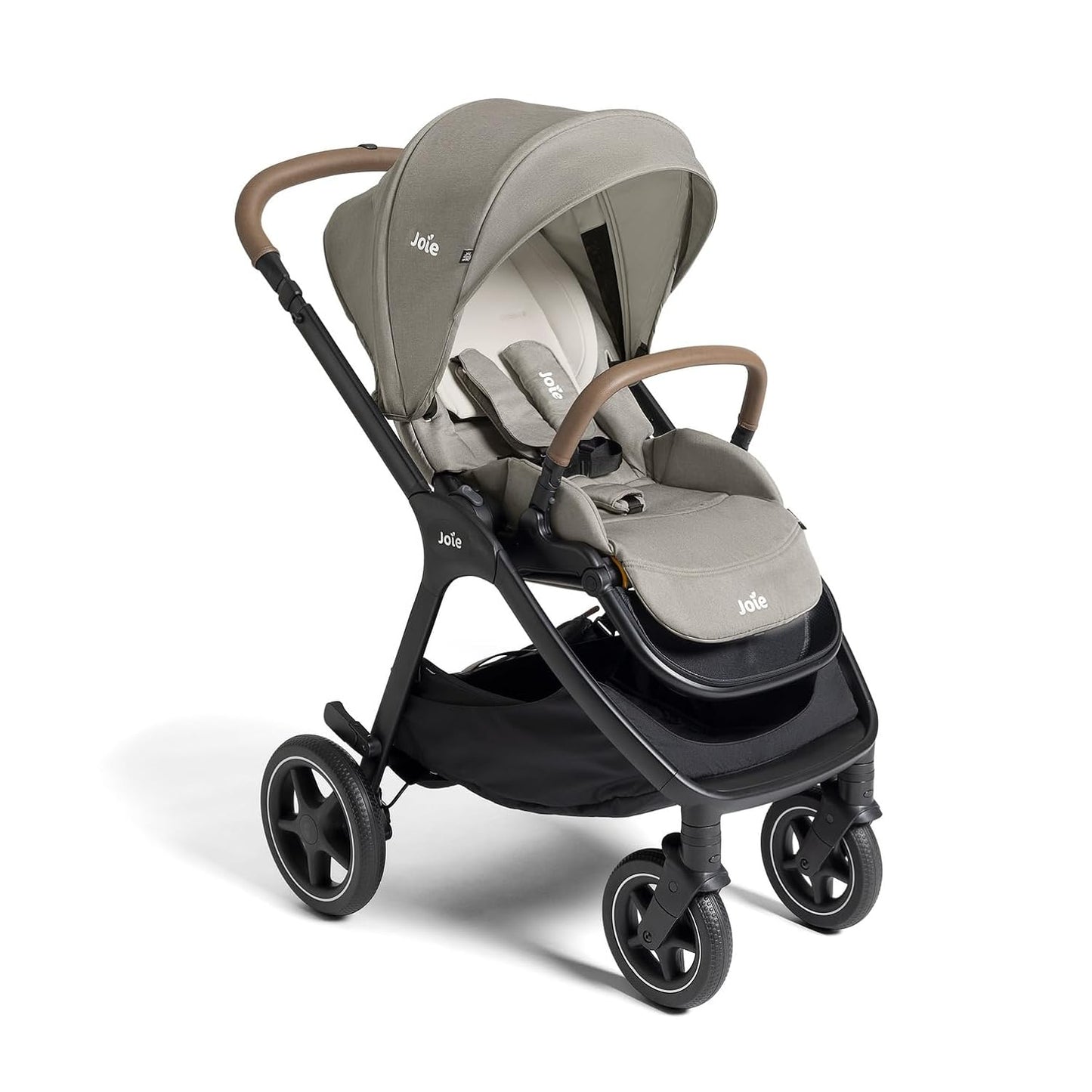 Joie, Kava and Rue Travel System - 3-in-1 Stroller, Lightweight Infant Car Seat & Anti-Rebound Base, All-Wheel Suspension, Reversible Seat (Dove)