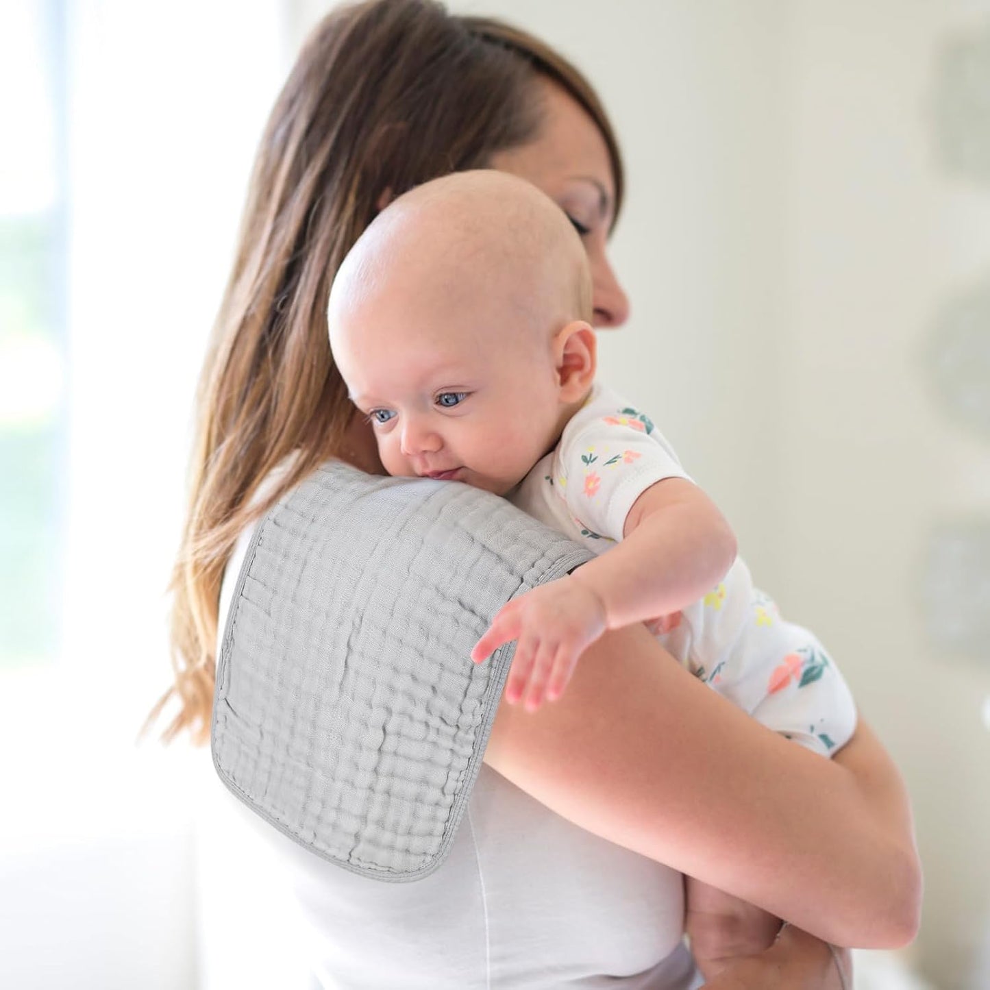 Accmor 6 Pack Muslin Burp Cloths 100% Cotton 20''x10'' Large Extra Soft and Absorbent Baby Burping Cloth for Boys Girls