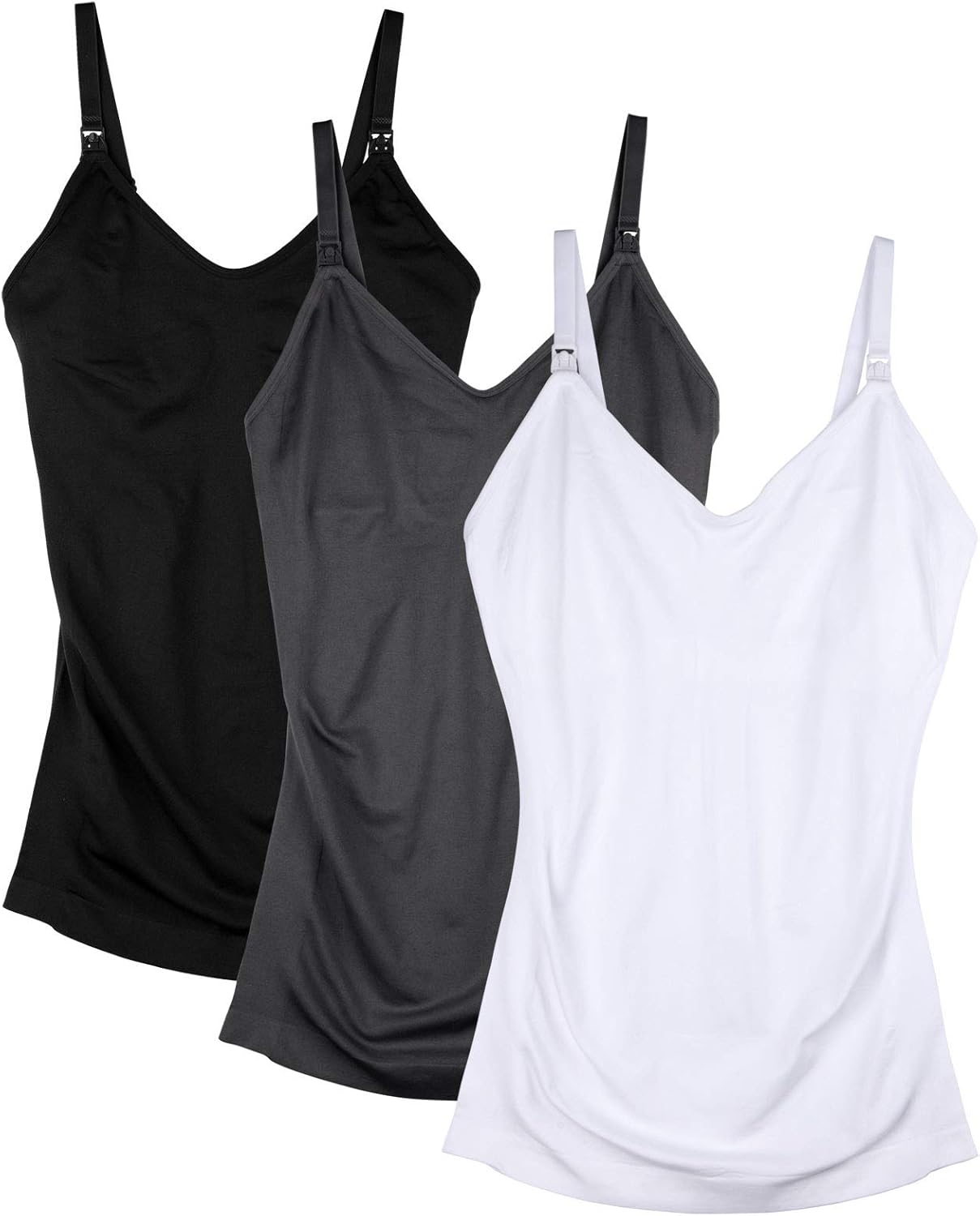 Womens Nursing Tank Tops Cami for Breastfeeding Maternity Postpartum Tops Adjustable Straps