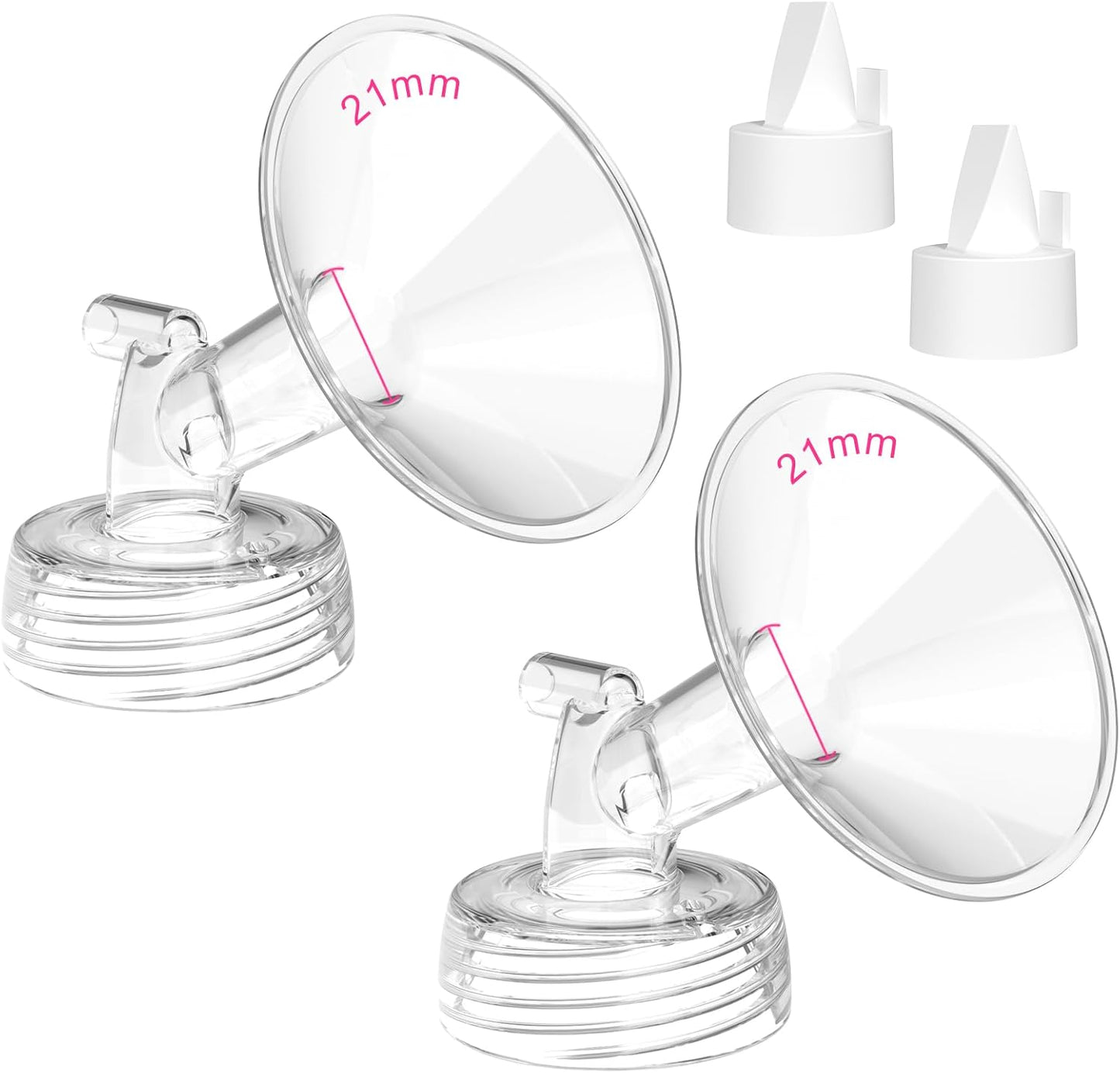 Breast Pump Parts，Replacement Pump Parts for Spectra S1/S2/9 Plus, Not Original Accessories, Flange Inserts Kits Sets（2-Pack 21mm）