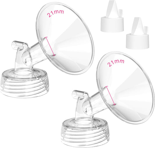 Breast Pump Parts，Replacement Pump Parts for Spectra S1/S2/9 Plus, Not Original Accessories, Flange Inserts Kits Sets（2-Pack 21mm）