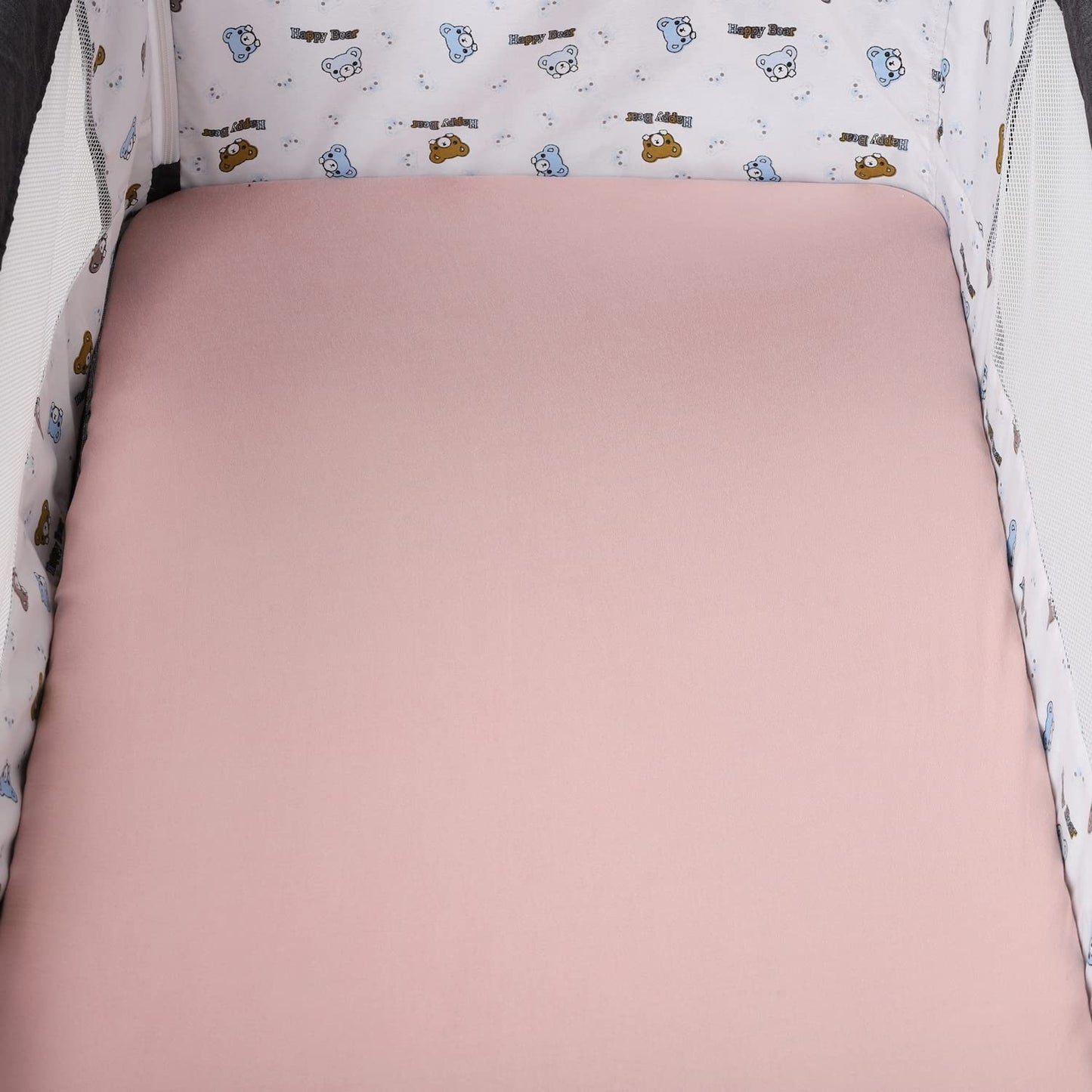 Bassinet Sheet Set 2 Pack Snug Fitted Cradle Fitted Sheets, Stretchy Ultra Soft, for Oval Rectangle Hourglass Bassinet Mattress, Unisex Boy Girl, Floral & Pink