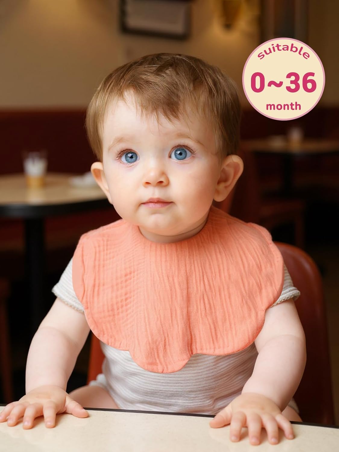 Baby Bibs Muslin Bibs for Baby Girl Boy for Drooling and Teething 10 Pack