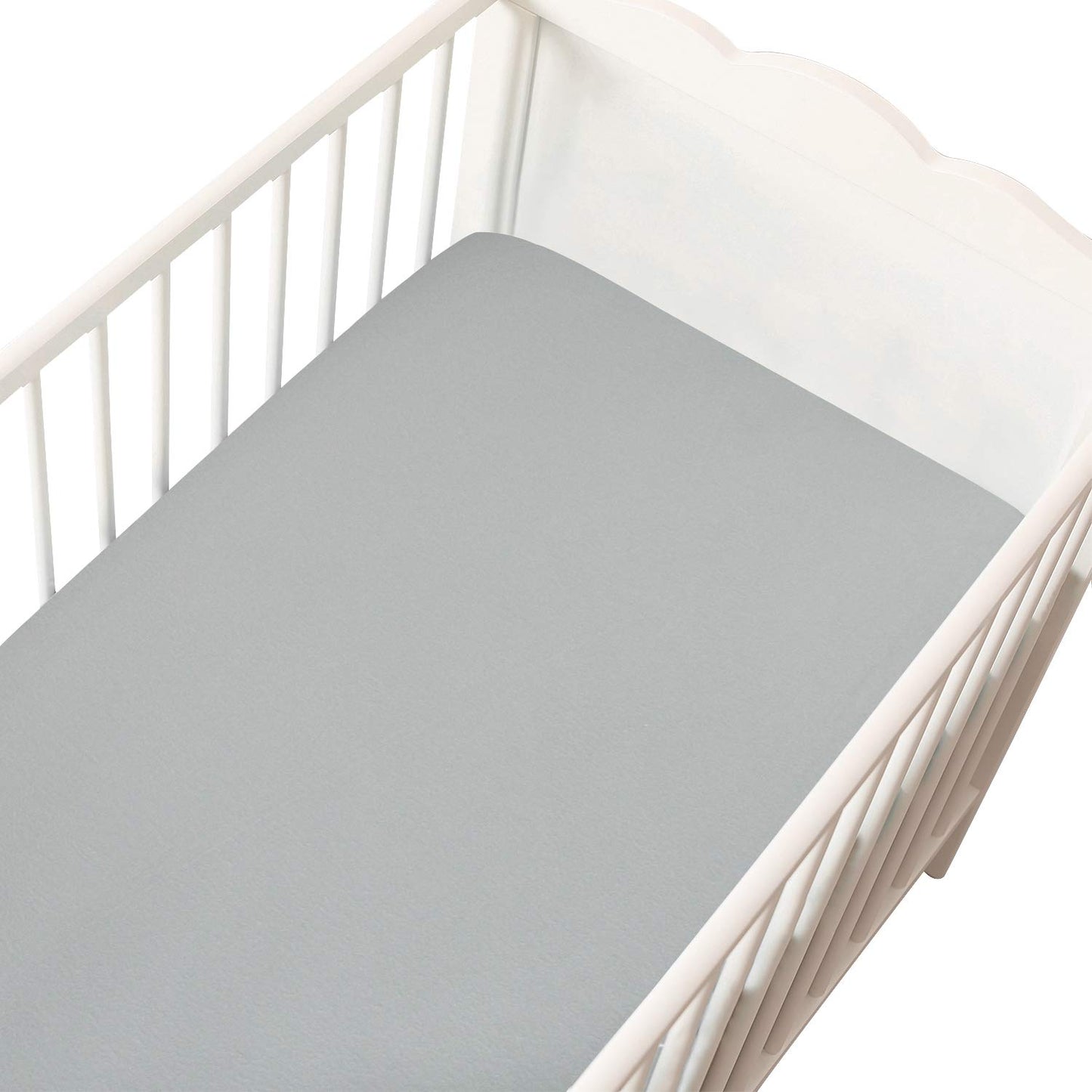 Flannel Crib Sheet 2 Pack, 100% Cotton Flannel, Heavenly Soft Fitted Sheet for Standard Crib (28" X 52") and Toddler Mattresses, Grey&Pink